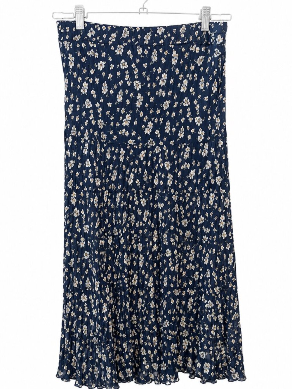 Studio West Floral Navy Skirt size L Pre-owned